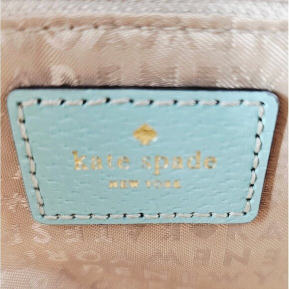 KATE SPADE Wellesley Rachelle Turquoise Texturedt Leather Domed Satchel Handbag - Picture 16 of 16